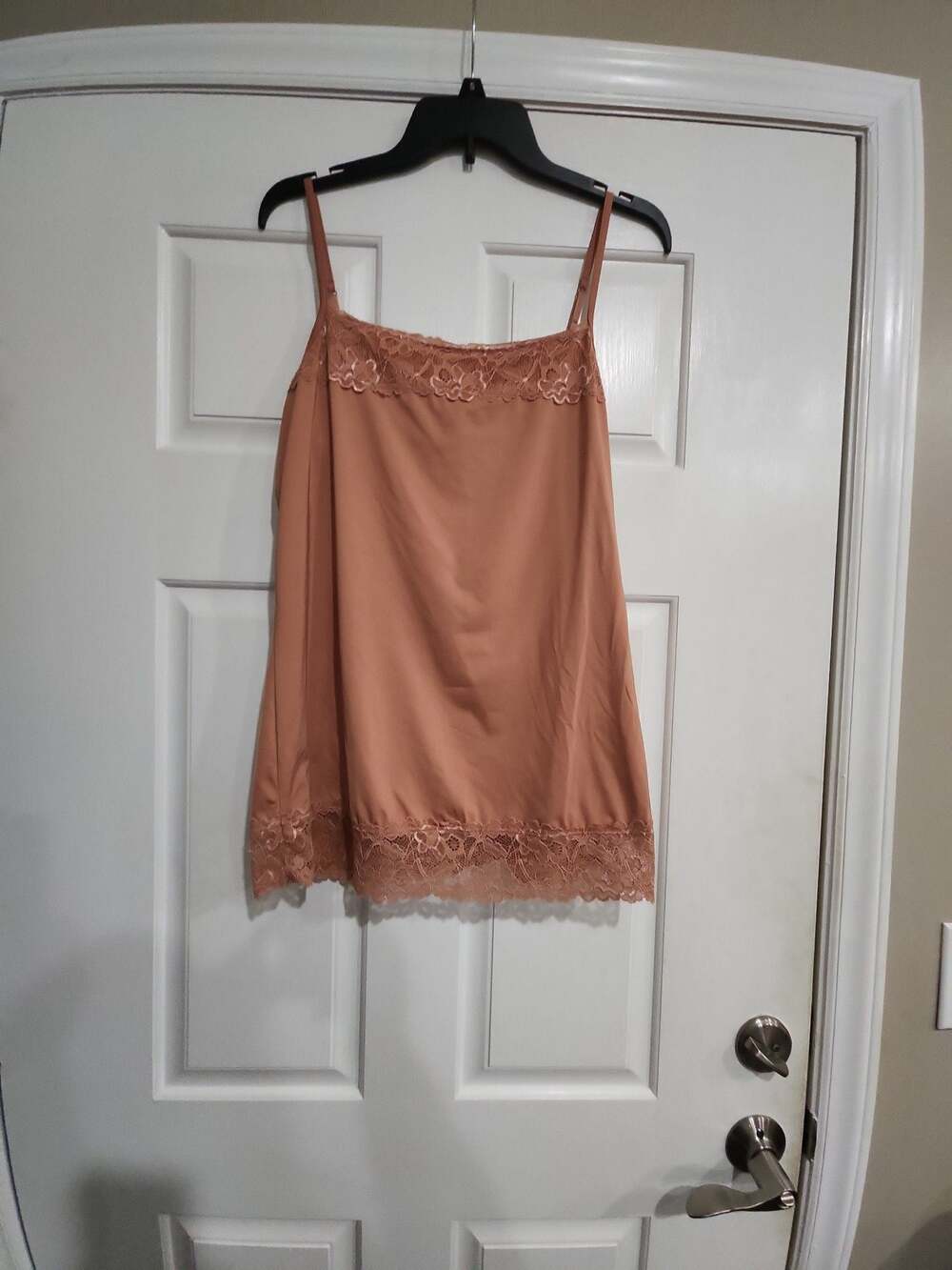 Maurices Women's Lace Trim Cami Tank Top Blush Pink XL